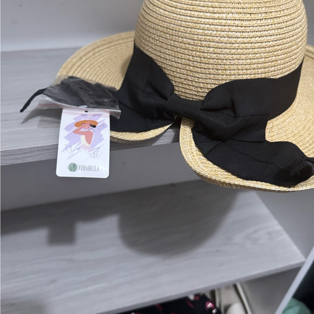 Woman’s Straw Hat with Black Ribbon